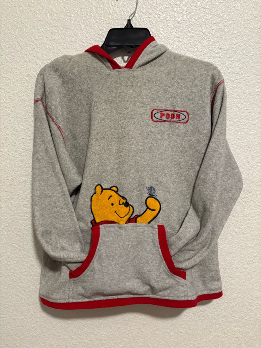 Disney Grey and Red Winnie the Pooh Teddy Jacket Hoodie
